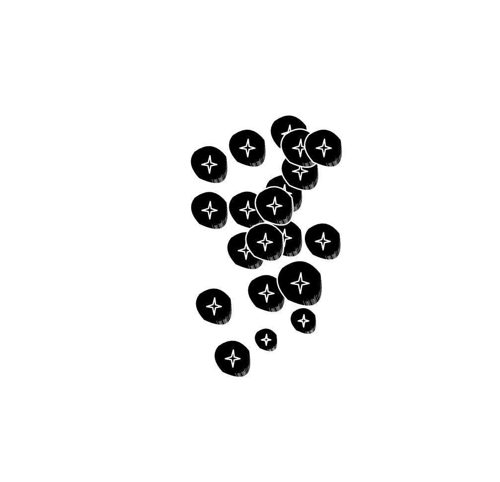 an illustration of a handful of berries